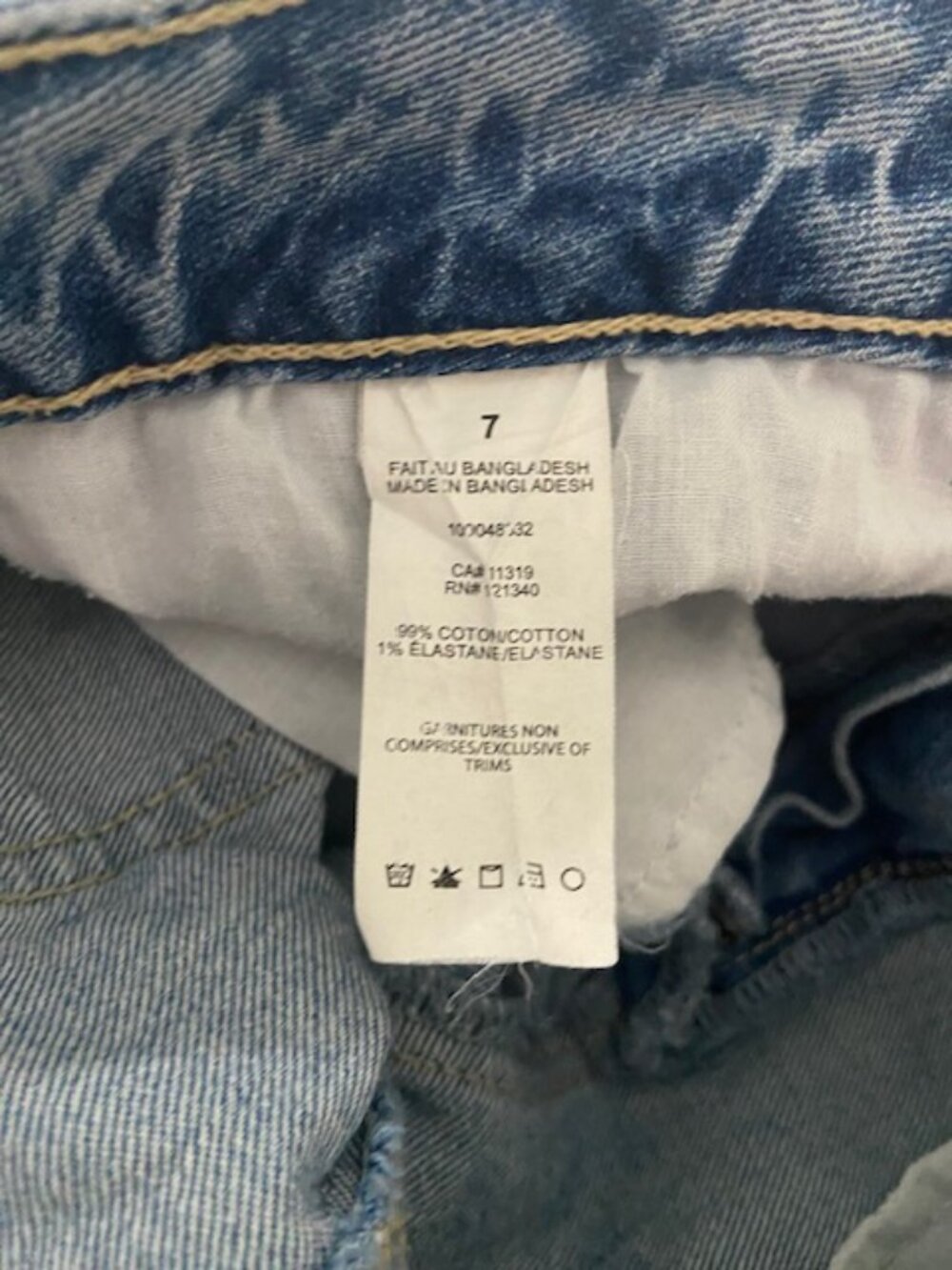 Garage Womens Jeans Distressed Blue Denim High Rise Straight Ankle F499 Size 07 - Picture 8 of 12